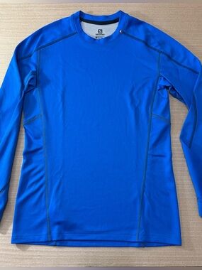 Salomon Men’s Athletic Royal Blue Short Top Long Sleeve Size M